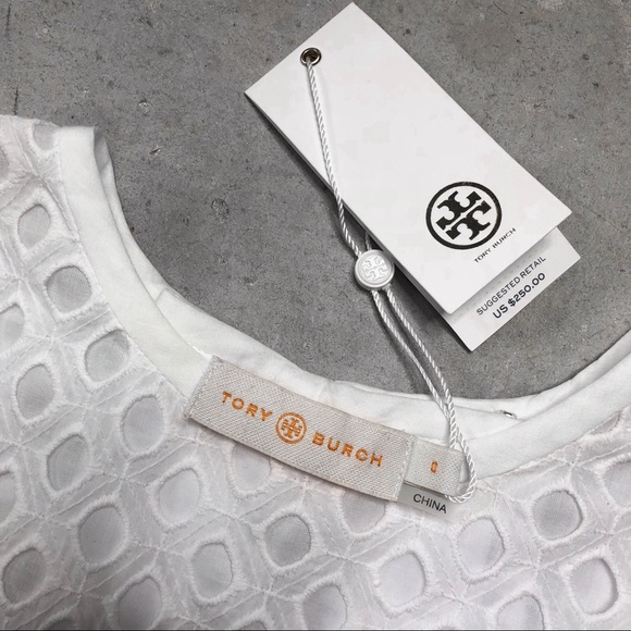 Tory Burch White Hermosa Cotton T-Shirt NWT 0 - Picture 7 of 8